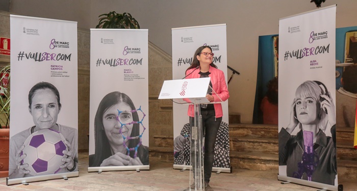 Oltra presenta una campaña del 8M que visualiza a mujeres referentes en diferentes campos y de distintas edades