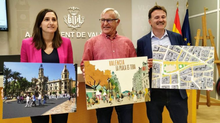La plaza del Ayuntamiento de Valencia será peatonal en 2020