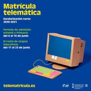 Educación activa el 8 de junio la admisión telemática en la web telematricula.es