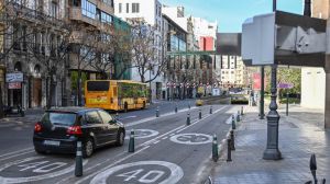 El tráfico disminuye hasta un 70% en el centro de València
