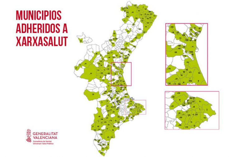 232 municipios valencianos forman parte de la red XarxaSalut