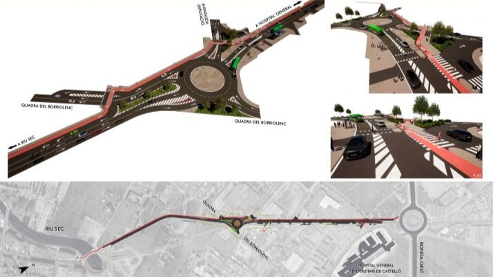 Castelló remodelará la avenida Castell Vell para dotarla de más seguridad con carril bici y aceras