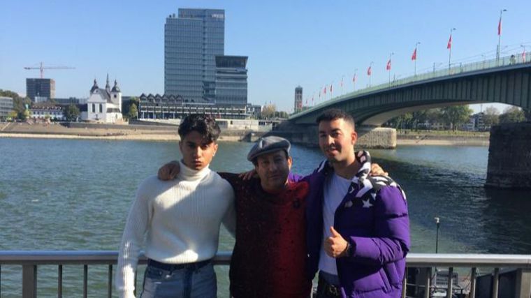 Leandro Mateos Hernández, El mehdi tahir y Jose Mateos Mariscal en la ciudad de Colonia (Alemania)