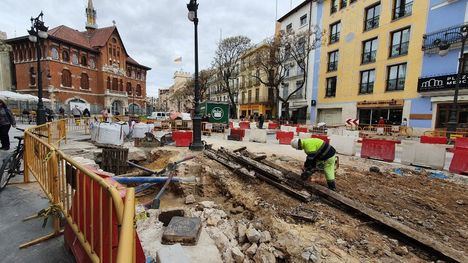 Las obras del entorno del Mercado Central de Valencia se aceleran
