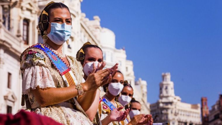 Unas fallas 'normales' con la obligación de mascarilla durante los actos multitudinarios