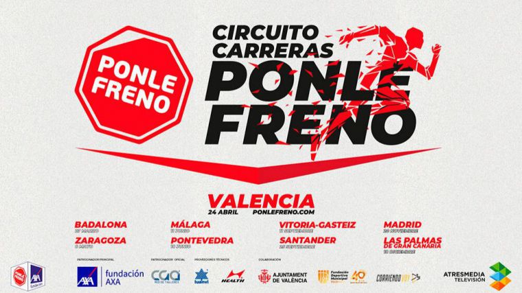 València acoge el domingo 24 de abril la carrera “Ponle Freno', por la seguridad vial