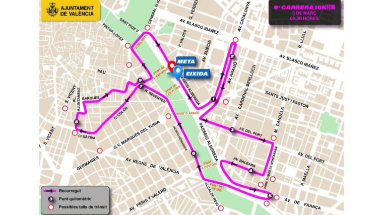 València acogerá el domingo la '10K Femenina, Día de la Mujer Deportista'