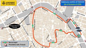 La carrera 'València Contra el Cáncer' recorrerá este domingo el centro