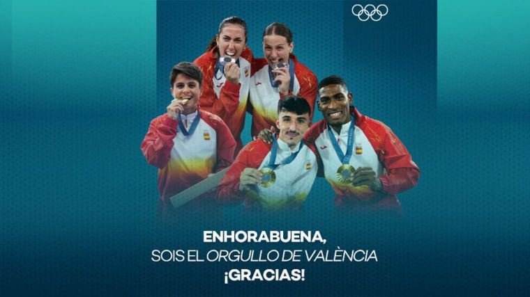 València recibe orgullosa a sus deportistas olímpicos