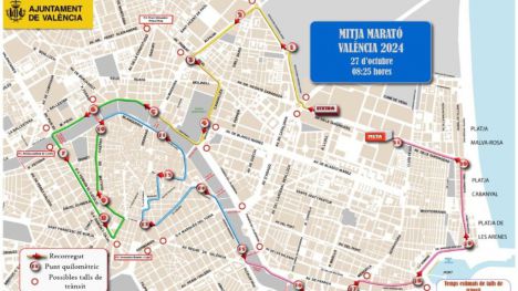 València prepara un dispositivo de tráfico para el medio maratón del domingo