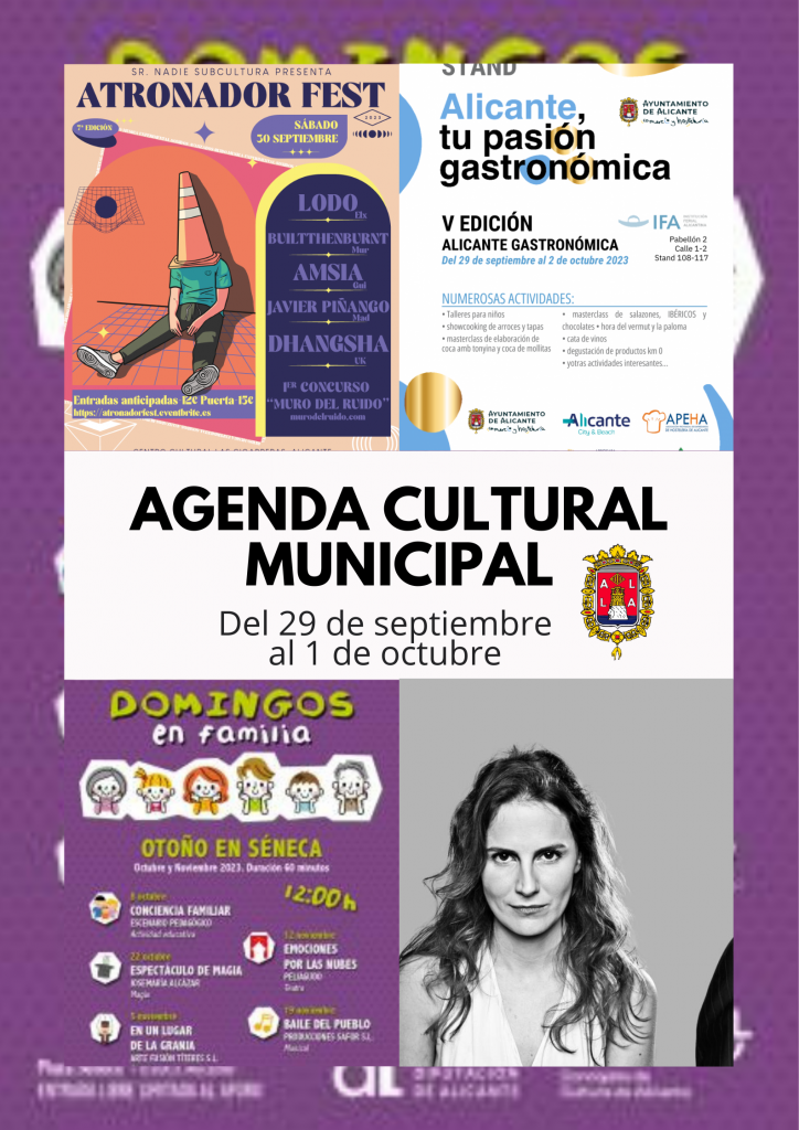 Agenda cultural de Alicante del 29 de septiembre al 1 de octubre