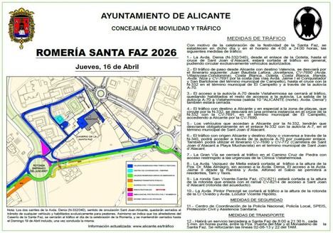 Alicante implementa lanzadera de autobús a Santa Faz con frecuencia de 5 minutos
