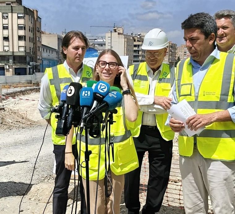 Alicante resalta avances en la construcción de la nueva Estación Central y anuncia aparcamiento alternativo