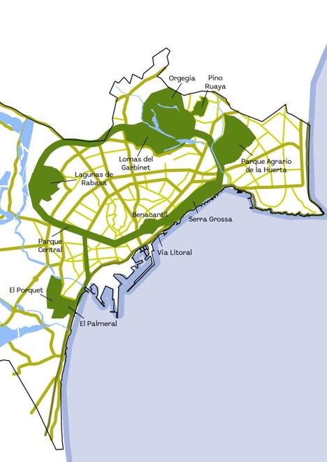 Alicante planea un cinturón verde de 19 kilómetros para unir sus espacios naturales