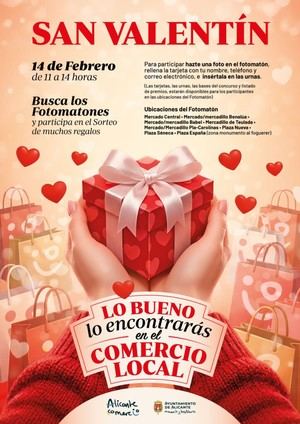Alicante lanza un sorteo de 50 premios para impulsar el comercio local en San Valentín