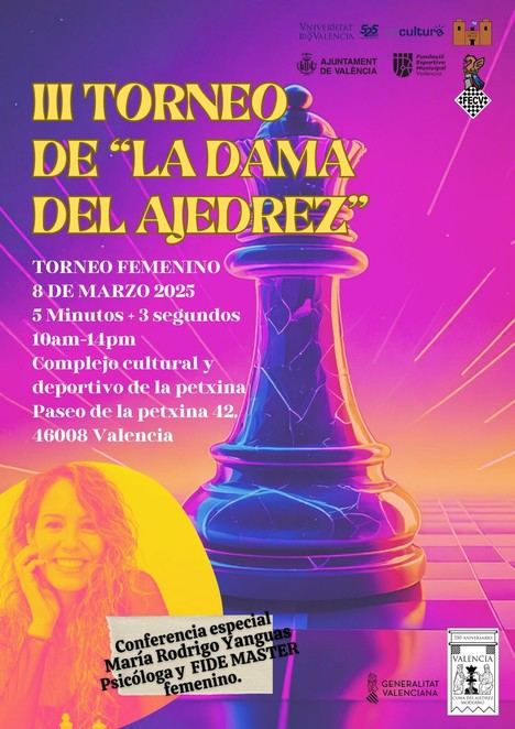 Valencia celebra el Torneo 'La Dama del Ajedrez' en honor al Día de la Mujer