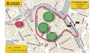 El Ayuntamiento organiza un plan de tráfico para la 70.ª Volta a Peu en Valencia