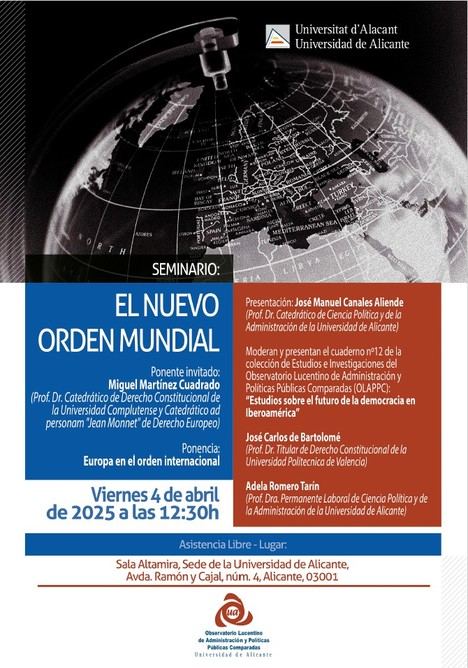 Seminario sobre el Nuevo Orden Mundial en la Universidad de Alicante