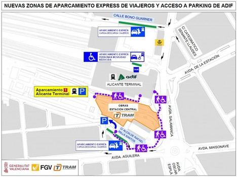 Nuevo acceso al aparcamiento de Renfe en Alicante desde este jueves