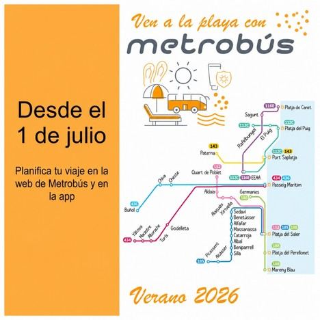 La Generalitat lanza el Metrobús de verano para acceder a las playas de València