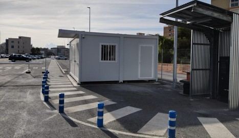 Nuevo acceso al parking de la estación de Adif en Alicante por obras del TRAM
