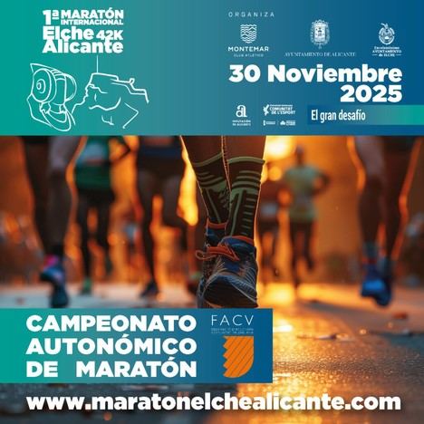 La I Maratón Elche-Alicante será sede del Campeonato Autonómico de 42K