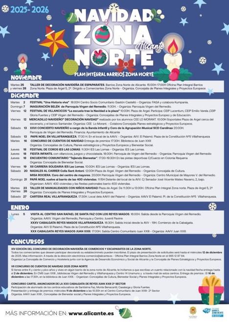 Alicante celebra la Navidad con un variado programa de actividades y talleres