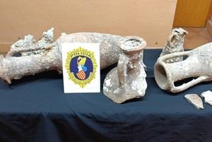 La Policía recupera tres ánforas romanas y hallazgos arqueológicos en la Comunidad Valenciana