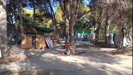 Desalojo de acampadas ilegales en Alicante por parte de la Policía Local