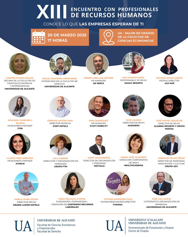 Encuentro de Recursos Humanos en la Universidad de Alicante el 20 de marzo