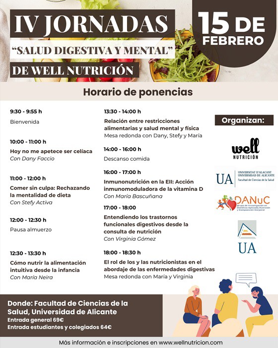 IV Jornadas sobre Salud Digestiva y Mental en la Universidad de Alicante