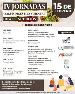 IV Jornadas sobre Salud Digestiva y Mental en la Universidad de Alicante