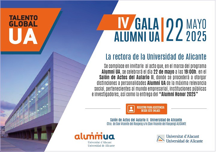 La Universidad de Alicante rinde homenaje a sus egresados en la IV Gala Alumni