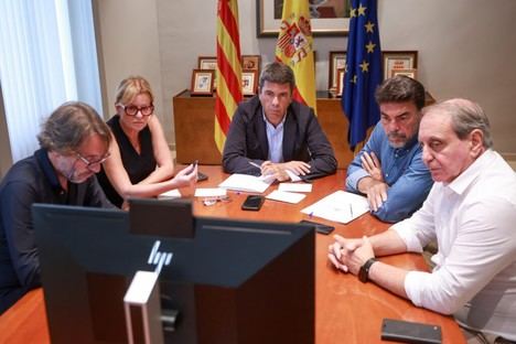 Mazón y Valderrama evalúan el impacto del temporal en la Comunitat Valenciana