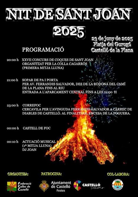 Celebración de la Noche de San Juan 2025 en Castelló de la Plana