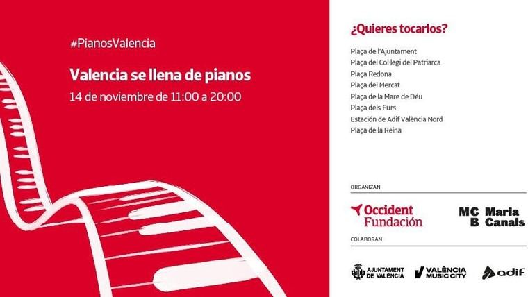 València llena ocho plazas de música con pianos para todos