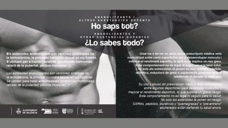 València lanza la campaña 'Deporte Seguro' para combatir el uso de anabolizantes en jóvenes