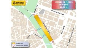 València implementa medidas de tráfico para los actos finales de la Gran Feria