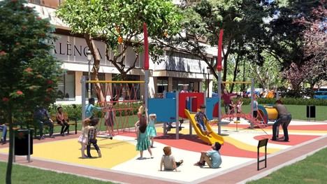 Nuevo parque infantil en la plaza de la Legió Espanyola de València