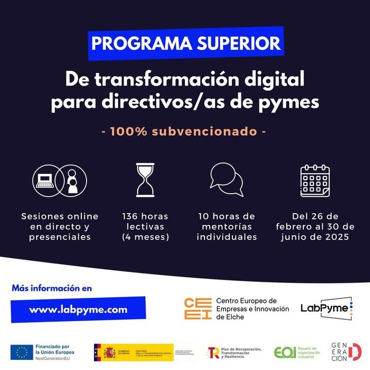 Inicia la décima edición del curso de competencias digitales para directivos de PYMES en Elche