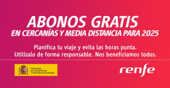 Venta de abonos gratuitos de Renfe y autobús comienza en mayo con nueva fianza reducida